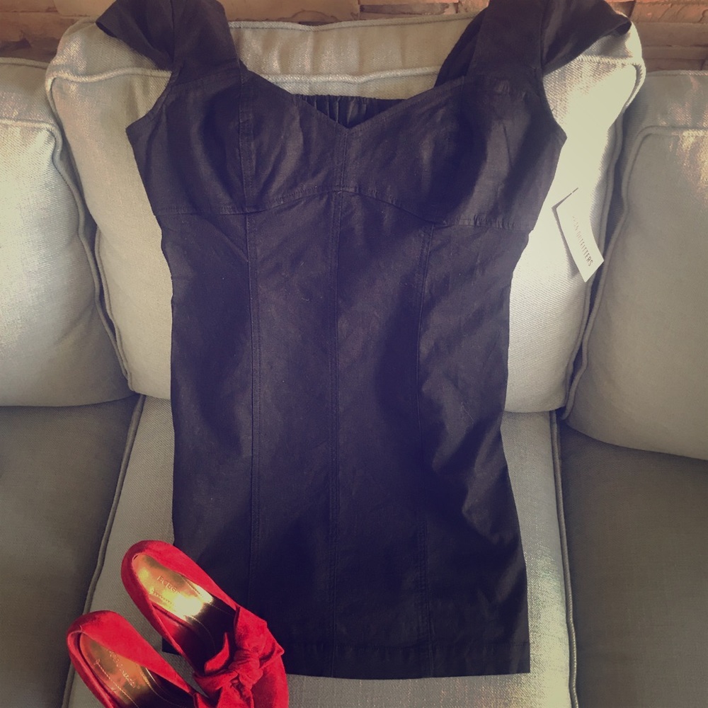 Urban Outfitters black denim mini dress - Medium